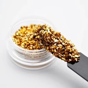 3D Nail Art Mineral Glitter Stone Crushed Nail Art Glass Stones Gold Nail Art Beads Resin Craft Decoration Stones