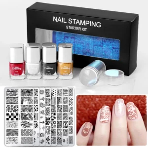3D Nail Art Printer New Design Nail Art Stamping Plates Set Template Tool with Polish Gel Nail Art Stamp Kits