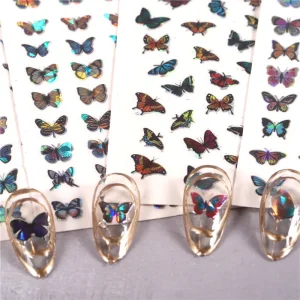 3D Nail Art Sticker Collection Set Packs Different Designs 3D Butterfly Sticker Accessories for DIY Nail Art Decoration