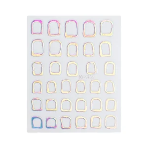 3D Nail Art Sticker Gold Irregular Shape Manicure Nail Stickers Plastic PVC Wraps Nail Art Decorations