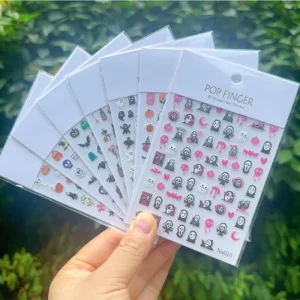 3D Plastic Halloween Nail Art Stickers Pumpkin Design Evil Manicure Accessories Nail Decorations