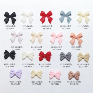 3D Resin Bow Nail Art Charms Colorful Plastic Bowknot Decorations for DIY Crafting and Nail Art Designs