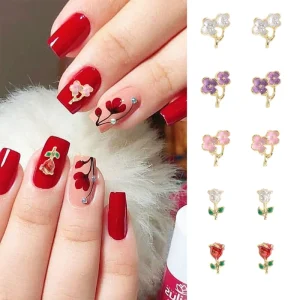 3D Rose Nail Art Accessories 20 Pieces pack DIY Nail Decorations