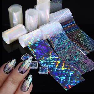 3D Scale Nail Transfer Foils Paper Roll Set Nail Art Foil Polish Sticker Nail Transfer Foils