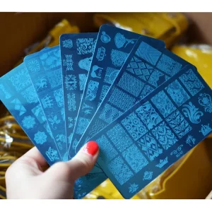 3D Square Steel Plate Solid Nail Art Tool Transfer Printing Template Painted Stamp Sticker Stencil