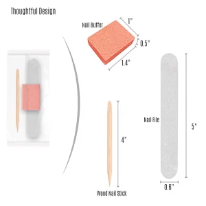 3pcs Set Mini Nail File Buffer Files for Nail Manicure Pedicure Kit 100 180 Nail File Orange Sticker