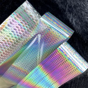 4*50cm Holo Fish Scale Chameleon Nails Metal Nail Art Foil Pattern Transfer Decals Wraps Stickers Laser Nail Transfer Foils