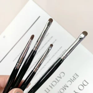 4 Pcs Professional Eye Makeup Brushes Kit Pony Hair Detailing Copper Ferrule High Quality Eye Brush Tools Makeup Brushes Set
