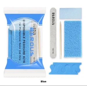 4 Piece Pedi Kit 200 Set Individually Packed Pedicure Set Pumice Pad Mini Buffer Wood Stick Toe Separators