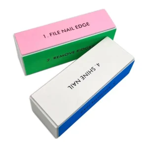 4 Side Disposable Square Finger Manicure Sandpaper Salon Edge Buffer Nail Art Sponge Sanding File Tools Block Polish