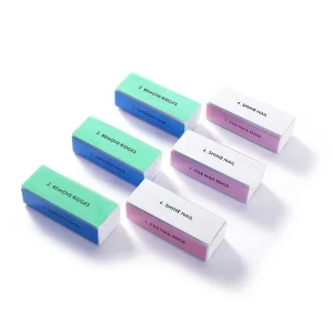 4 Side Nail File Buffer Grinding Sanding Polishing Block Buffing Colorful Nail File Pedicure Care