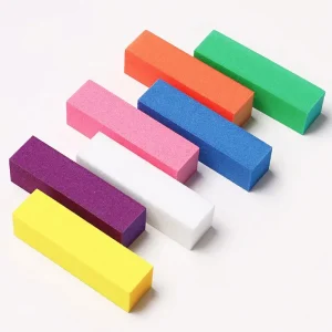 4 Sided Soft Way Care Colorful Tool Pedicure Polish Emery Square Sponge Buffer Sanding Nail Art Manicure Block File