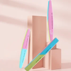 4 Sides Sponge Nail Polish Buffer Block Custom 180 240 3000 Grit Fingernail Buffing Shinning File for Manicure Salon