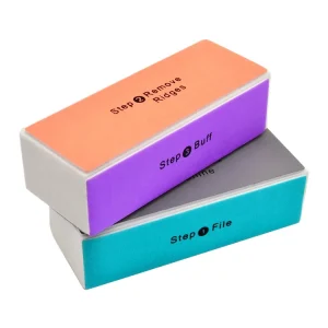 4 Ways Nail File Polisher Pink Shiny Buffer Nail Buffer Shine Sandpaper Gel Nail Polishing Sponge Block