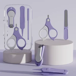 4 in 1 Baby Nail Cutter Portable Grooming Kit Nail Clippers Pedicure Kit With Travel Case