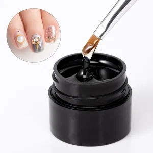 4 in 1Nail Art Rhinestone Gel Glue Super Sticky Adhesive UV Gel Nail Polish Glue for DIY Nail Art Crystal Jewelry Decoration