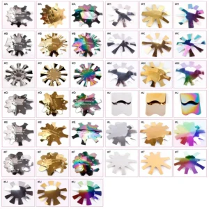 40 Styles Manicure Stainless Steel Nail Stamping Plate Nail Stamper Silver Gold Colorful French Tip Nail Stamp Tools