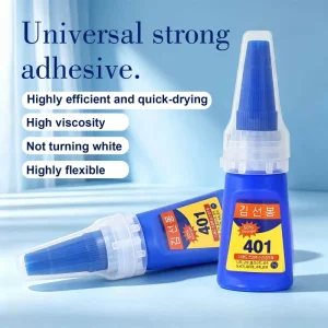 401 20g Fast Drying Nail Glue Instant Strong Adhesive Super Glue Multi-Purpose Colorless Liquid Glue