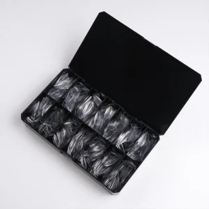 420Pcs Box Softgel Nail Tip Full Cover Natural Stiletto Nail Tips Medium 14 Sizes for Nail Extensions OEM