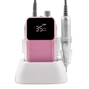 45w High Power Portable and Desktop Cordless Nail Drill Machine 35.000 RPM with Charging Base and Private Logo