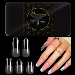 480pcs European and American Transparent Armor Sheets Traceless Box Nail Tips