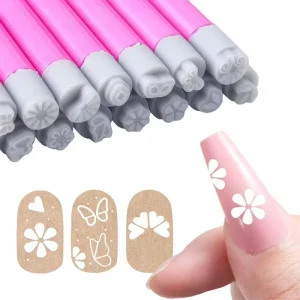 4Pcs 6Pcs Nail Art Stamp Pen Set Easy DIY Nail Stamping Stamper with Floral Butterfly Designs and Patterns