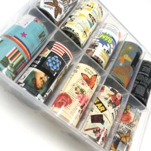 4X100CM Nail Transfer Foils Paper Roll Set Nail Art Foil Polish Sticker Nail Transfer Foils