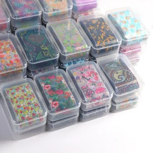 4X50CM Nail Transfer Foils Paper Flower and Leaf Series Nail Stickers Flower Starry Sky 3D butterfly Nail Art Decals