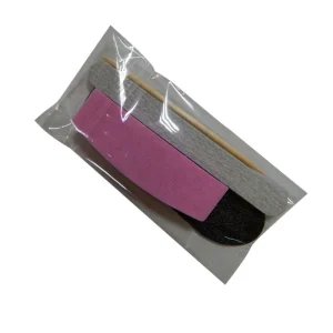 4pcs Set Disposable Manicure and Pedicure Tools Kit and Nails Tools Including Nail Buffer Wooden Stick Nail File Foot Stickers