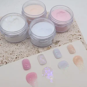 4pcs set 15g bottle Nail Acrylic Powder with Glitter Sequins Pigment 3 in 1 Flakes Acrylic Powder FA236