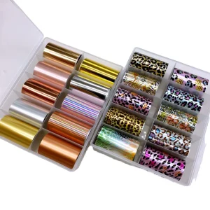 4x100cm 3D Nail Art Transfer Paper Sky Star Laser Character Punk Sticker Nail Tips Wraps Foil Plastic