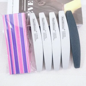 5 PCS Manicure Tools Nail Buffer and Files 100/180 Custom Logo and Grit Double Side Color Buffer and Filer