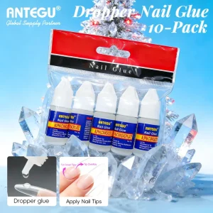 5 Pack Super Glue 3g Strong Hold High Viscosity Nail Adhesive for Acrylic Nail Tips Fake and Press on Nails Factory Direct