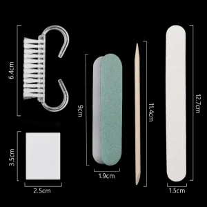 5 Pcs Nail Art Tools Set Nail File Sticker Brush Sanding Block Buffer Mini Nail Buffer Polishing Brush Manicure Tool Kit