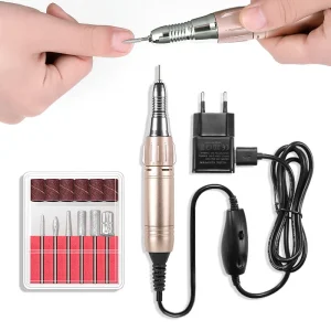 5 Types Electric Nail Drill Machine Portable Nail Art Drill Stainless Steel Nail Drill