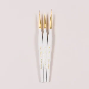 5.5 8.5 11mm Customized Hair Synthetic Kolinsky Liner Brush Nail Art Fine Thin Liner Nail Brushes Set