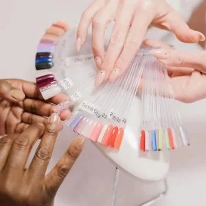 50 Tips Fan Shaped Nail Polish Gel Sharp Tips Color Chart Display With Metal Ring Nail Polish Color Chart Customized LOGO