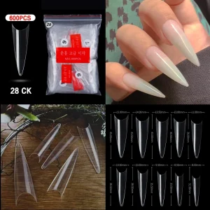 500 Pcs bag French Manicure Tips Full and Partial False Nail Stickers Handmade Nail Art Factory