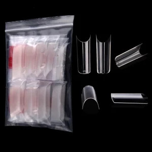 500pcs Bag ABS Rectangle Clear Natural Color French Nail Tips High Quality Salon False Nail Tips