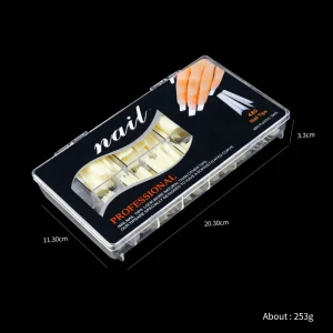 500pcs Soft Gel Nail Tips Long Coffin Square Press on Jelly Nails Full Cover False Extension Nail Tips Custom Logo