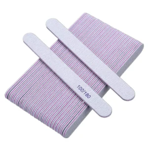 50PCS/PACK Nail Files Double Sided Emery Board (100/180 Grit) – Nail Buffering Files for Home and Salon Use