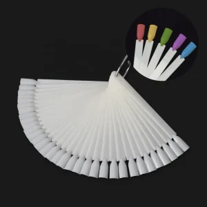 50Pc Fan shape Nail Art Tips Polish Board Display Practice Sticks Manicure Tool Transparent Natural Nail Tips Nail Art Tool