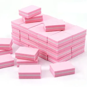50Pc Professional Mini Nail Art Buffer 100 180 Sandpaper Manicure Care File Sanding Polishing Nails File Grinding Equipment Tool