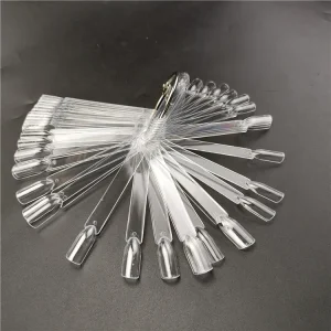 50Pcs Bag Fan Shape Nail Art Display Sticks Swatches for False Tips Practice Nail Salon