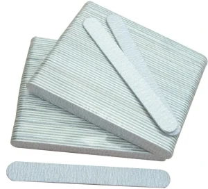 50Pcs lot Qianya Disposable Professional Double Sided Durable Gray Sandpaper Nail Files 180 240 Nail Sanding Buffers Gel Nail