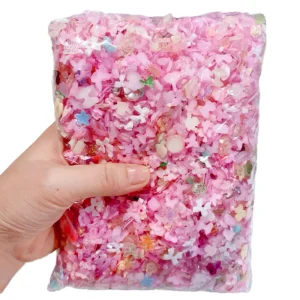 50g Aurora Resin Nail Charms 3D Bow Bear Butterfly Flower Mix Pink Green Purple Nail Decor Custom Logo