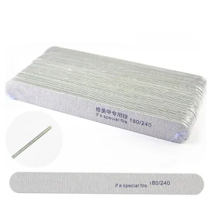 50pcs Wooden Nail Files 180 240 Grit for Natural Nail Bending Without Breaking