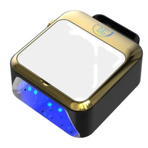 54W Wireless Rechargeable UV Nail Lamp Hand Rest Rotating Button 4-Level Timer Nail Lamp for Nail Salon