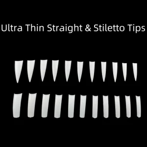 550pcs Xxl French Straight False Nails Acrylic Tips Square Customized Logo Shell Straight Nail Tips