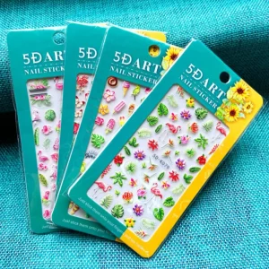 5D Three-dimensional Relief Halloween Pumpkin Flower Nail Sticker Nail Art Decoration Embossing DIY Nail Art Decal